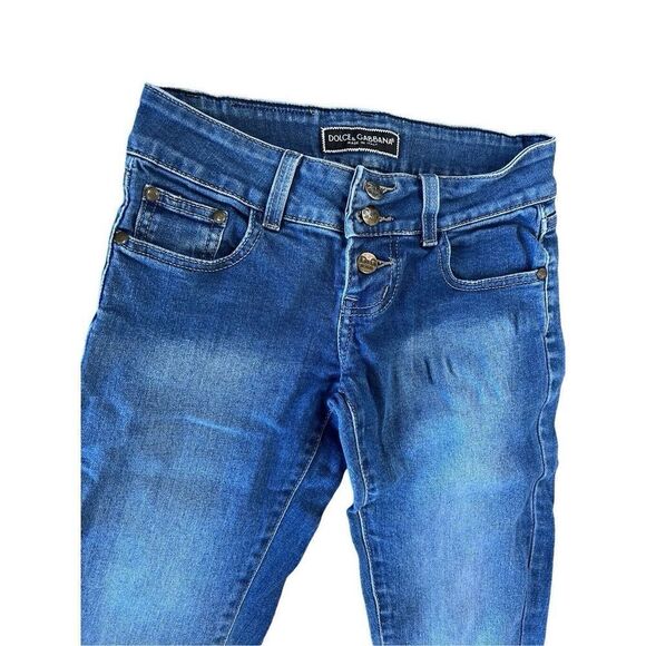 Vintage Dolce And Gabbana Slim Fit Ankle Skinny Button Fly Jeans Size 29 - Picture 4 of 13